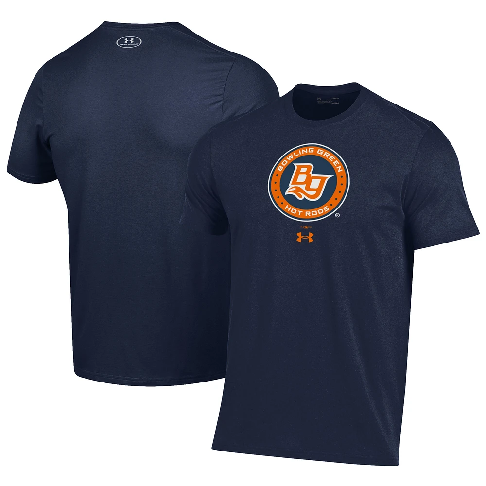 Men's Under Armour Navy Bowling Green Hot Rods Performance T-Shirt