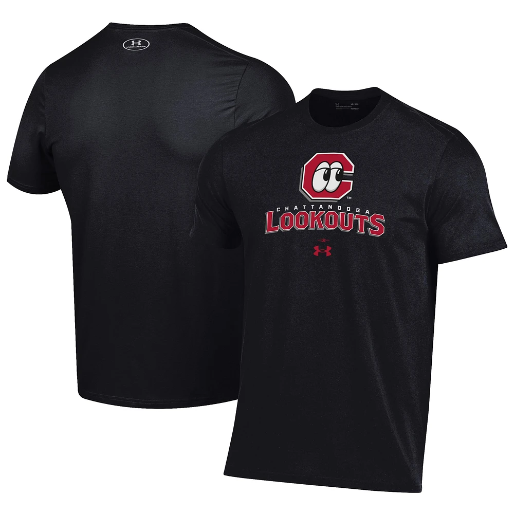 Men's Under Armour Black Chattanooga Lookouts Performance T-Shirt