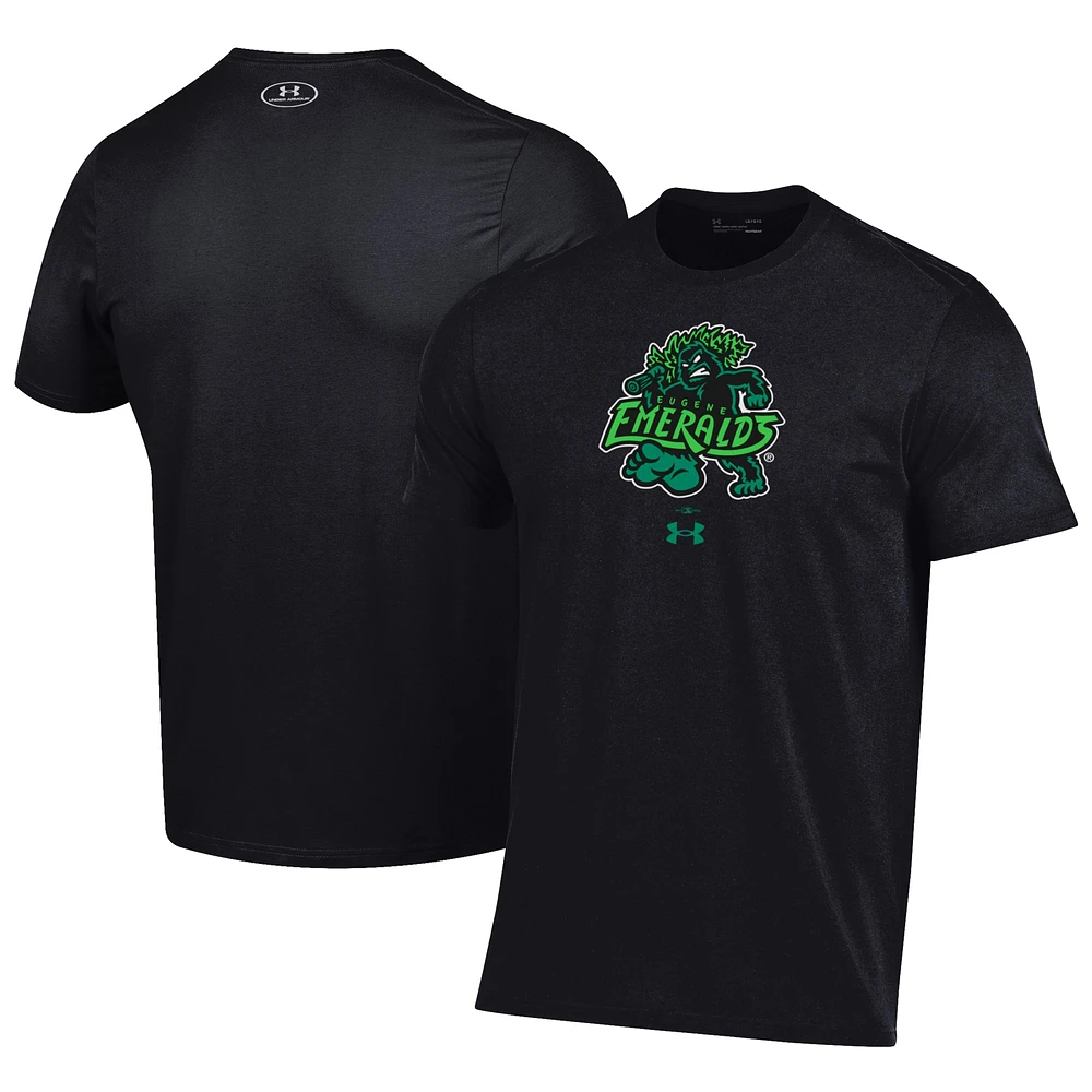 Men's Under Armour Black Eugene Emeralds Performance T-Shirt