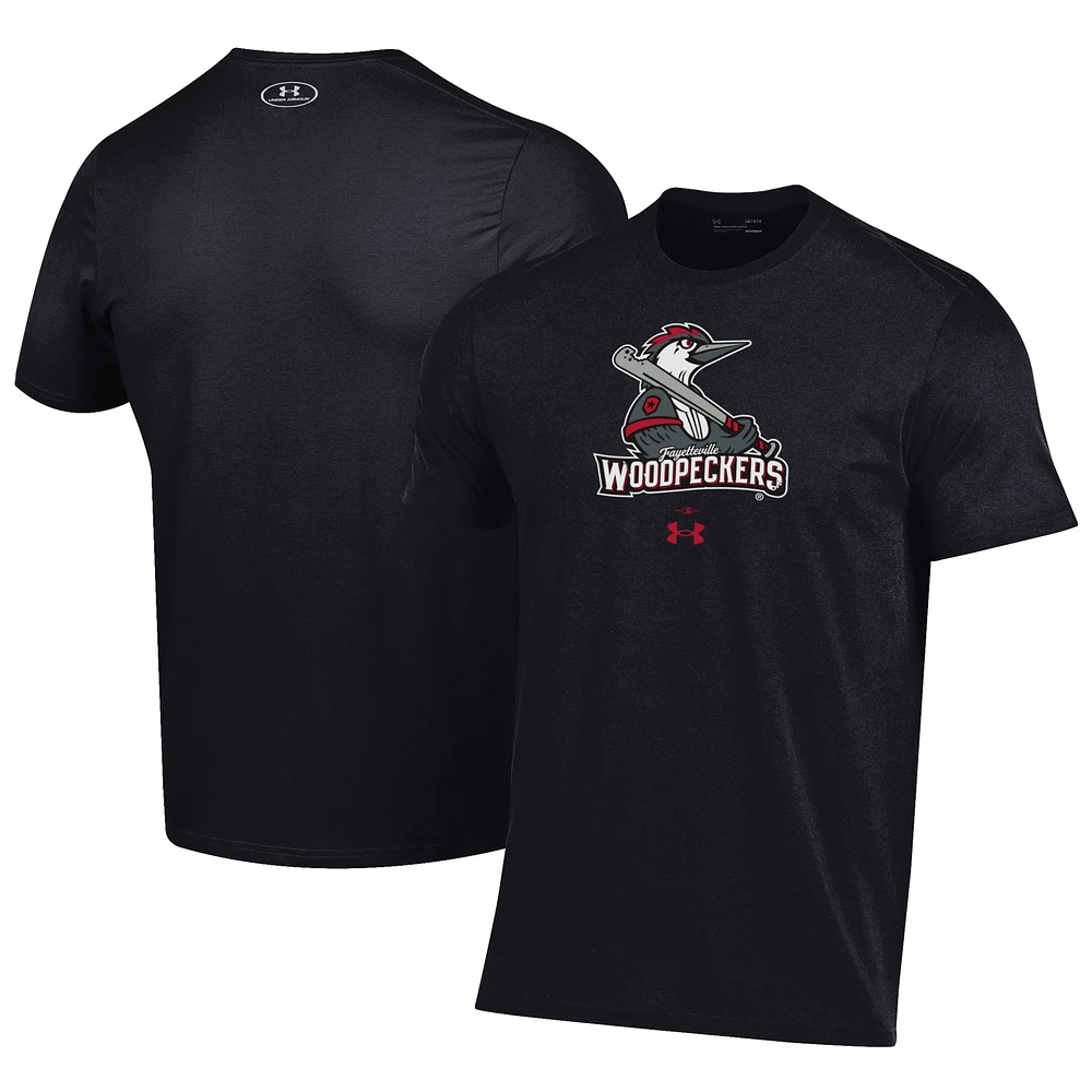 Men's Under Armour Black Fayetteville Woodpeckers Performance T-Shirt