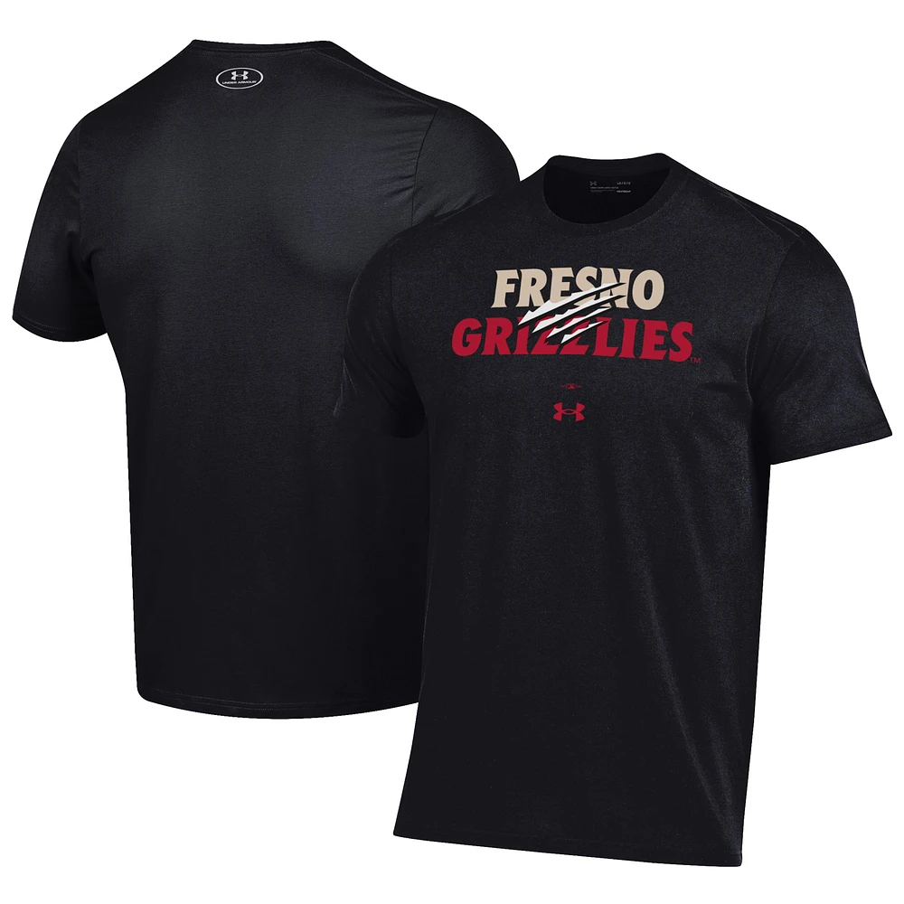 Men's Under Armour Black Fresno Grizzlies Performance T-Shirt