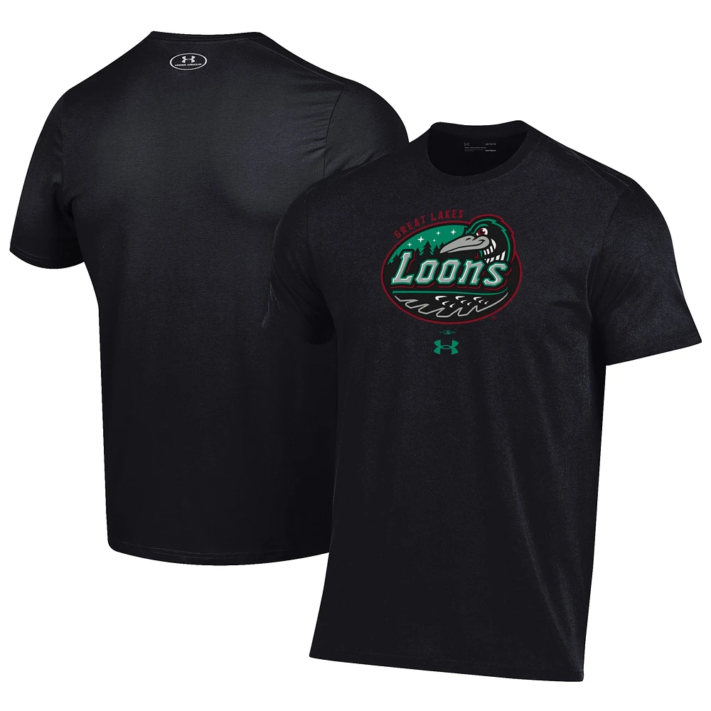 Men's Under Armour Black Great Lakes Loons Performance T-Shirt