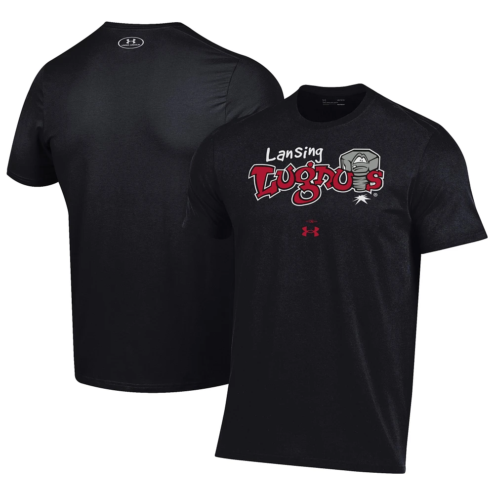 Men's Under Armour Black Lansing Lugnuts Performance T-Shirt