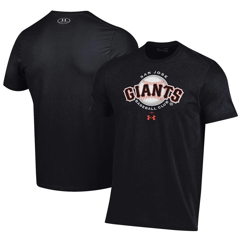 Men's Under Armour Black San Jose Giants Performance T-Shirt