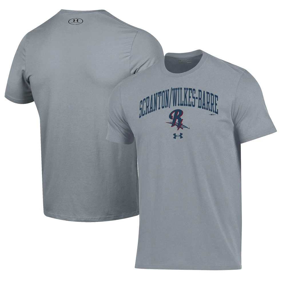Men's Under Armour Gray Scranton Wilkes-Barre RailRiders Performance T-Shirt
