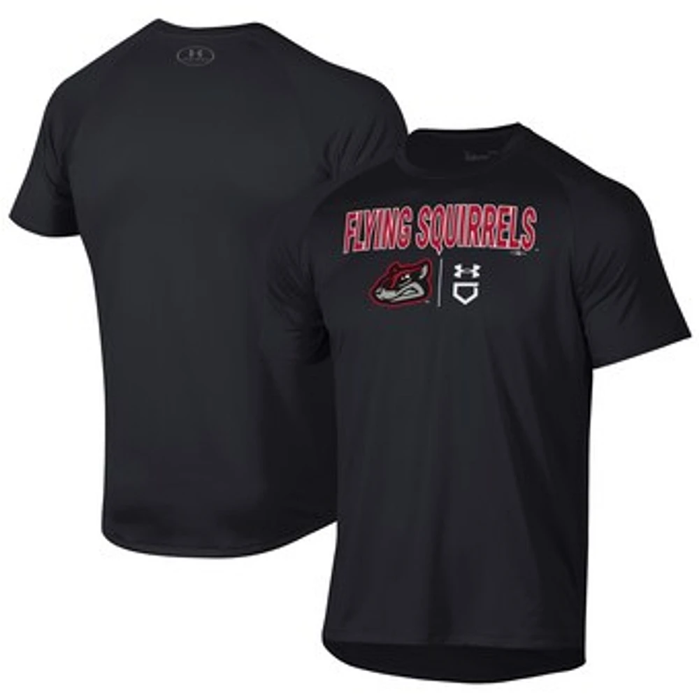 Men's Under Armour Black Richmond Flying Squirrels Tech T-Shirt