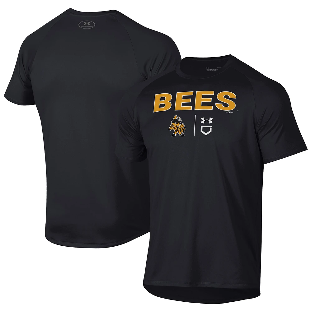 Men's Under Armour Black Salt Lake Bees Tech T-Shirt