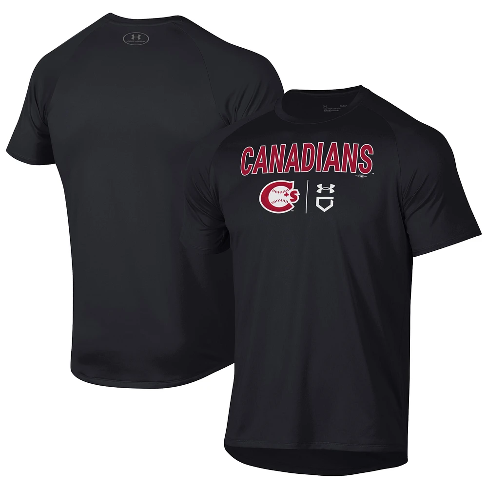 Men's Under Armour Black Vancouver Canadians Tech T-Shirt