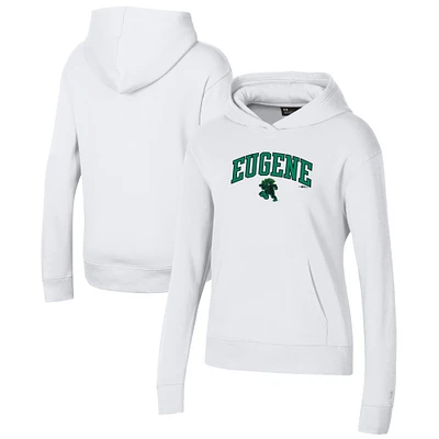 Women's Under Armour White Eugene Emeralds All Day Pullover Hoodie