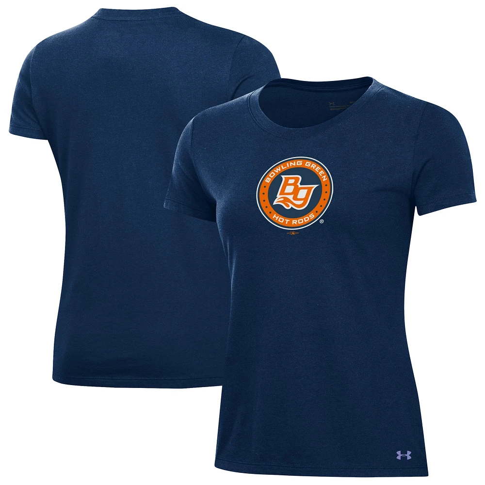 Women's Under Armour Navy Bowling Green Hot Rods Performance T-Shirt