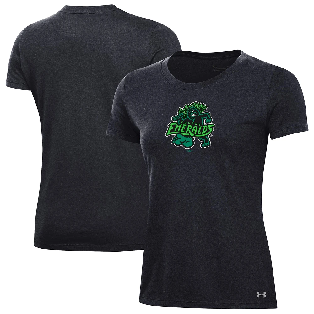 Women's Under Armour Black Eugene Emeralds Performance T-Shirt