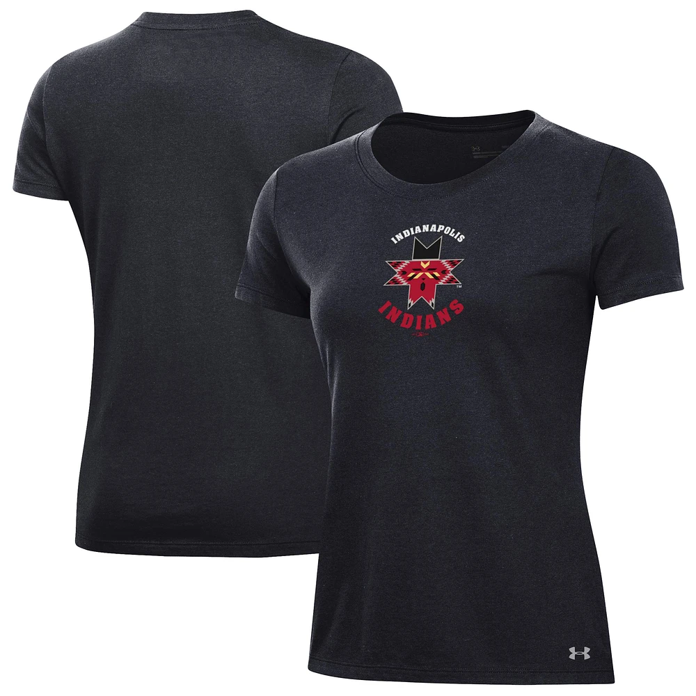 Women's Under Armour Black Indianapolis Indians Performance T-Shirt