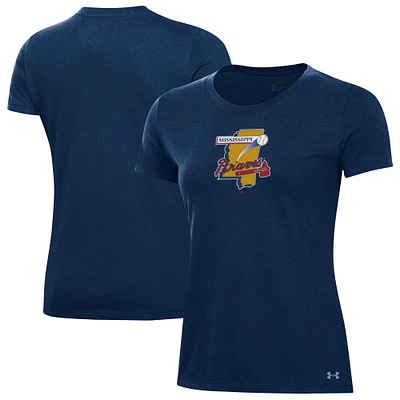 Women's Under Armour Navy Mississippi Braves Performance T-Shirt
