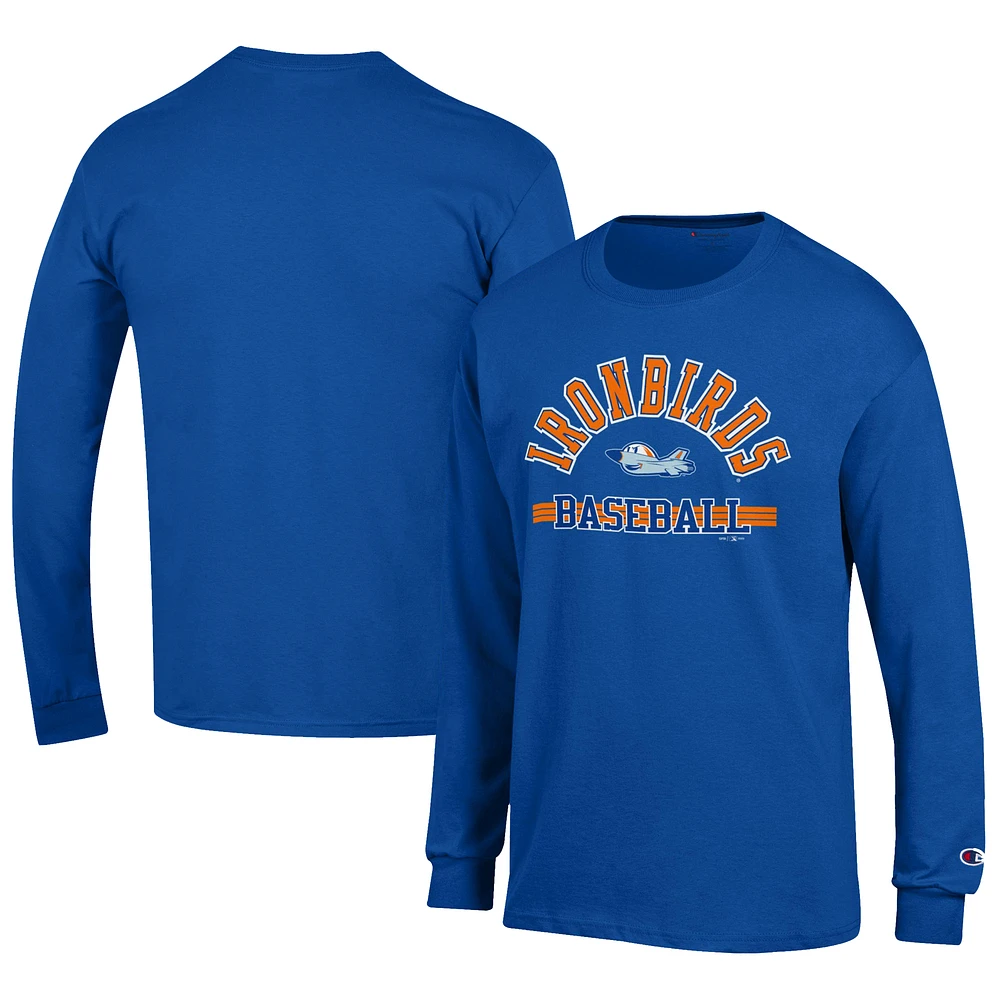 Men's Champion Royal Aberdeen IronBirds Jersey Long Sleeve T-Shirt