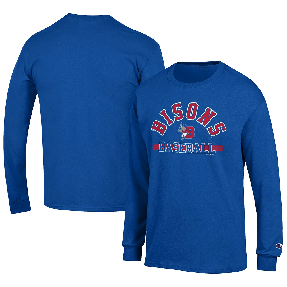 Men's Champion Royal Buffalo Bisons Jersey Long Sleeve T-Shirt