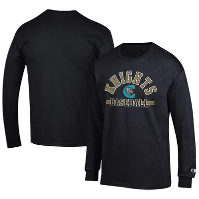 Men's Champion Black Charlotte Knights Jersey Long Sleeve T-Shirt