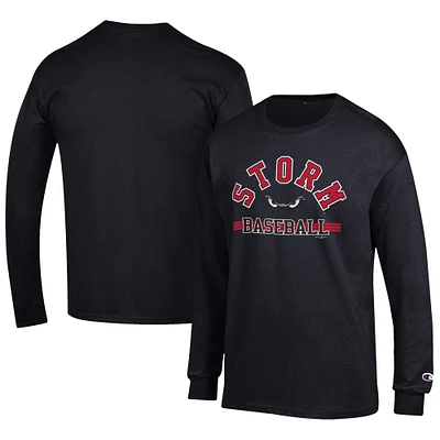 Men's Champion Black Lake Elsinore Storm Jersey Long Sleeve T-Shirt