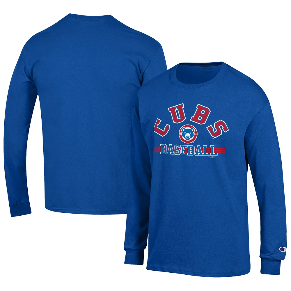 Men's Champion Royal South Bend Cubs Jersey Long Sleeve T-Shirt