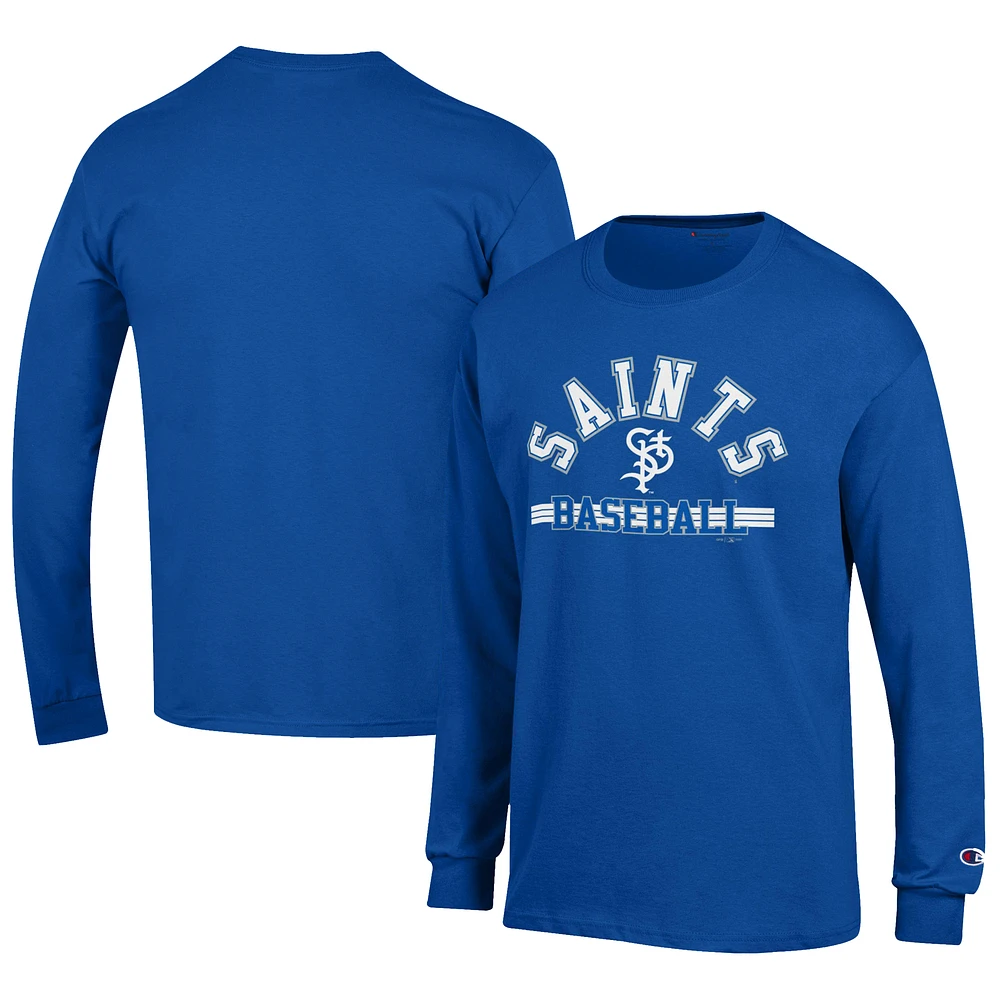 Men's Champion Royal St. Paul Saints Jersey Long Sleeve T-Shirt