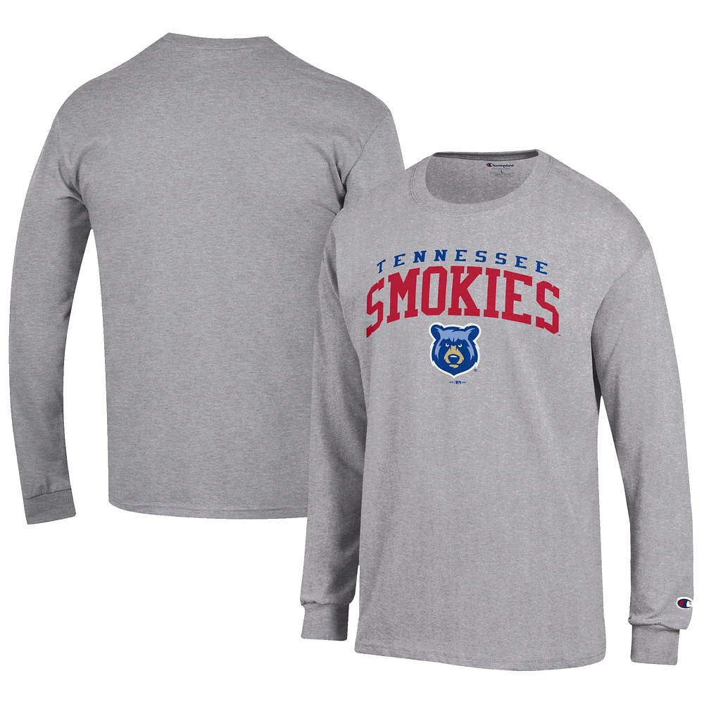 Men's Champion Gray Tennessee Smokies Jersey Long Sleeve T-Shirt