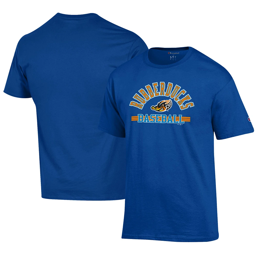 Men's Champion Royal Akron RubberDucks Jersey T-Shirt