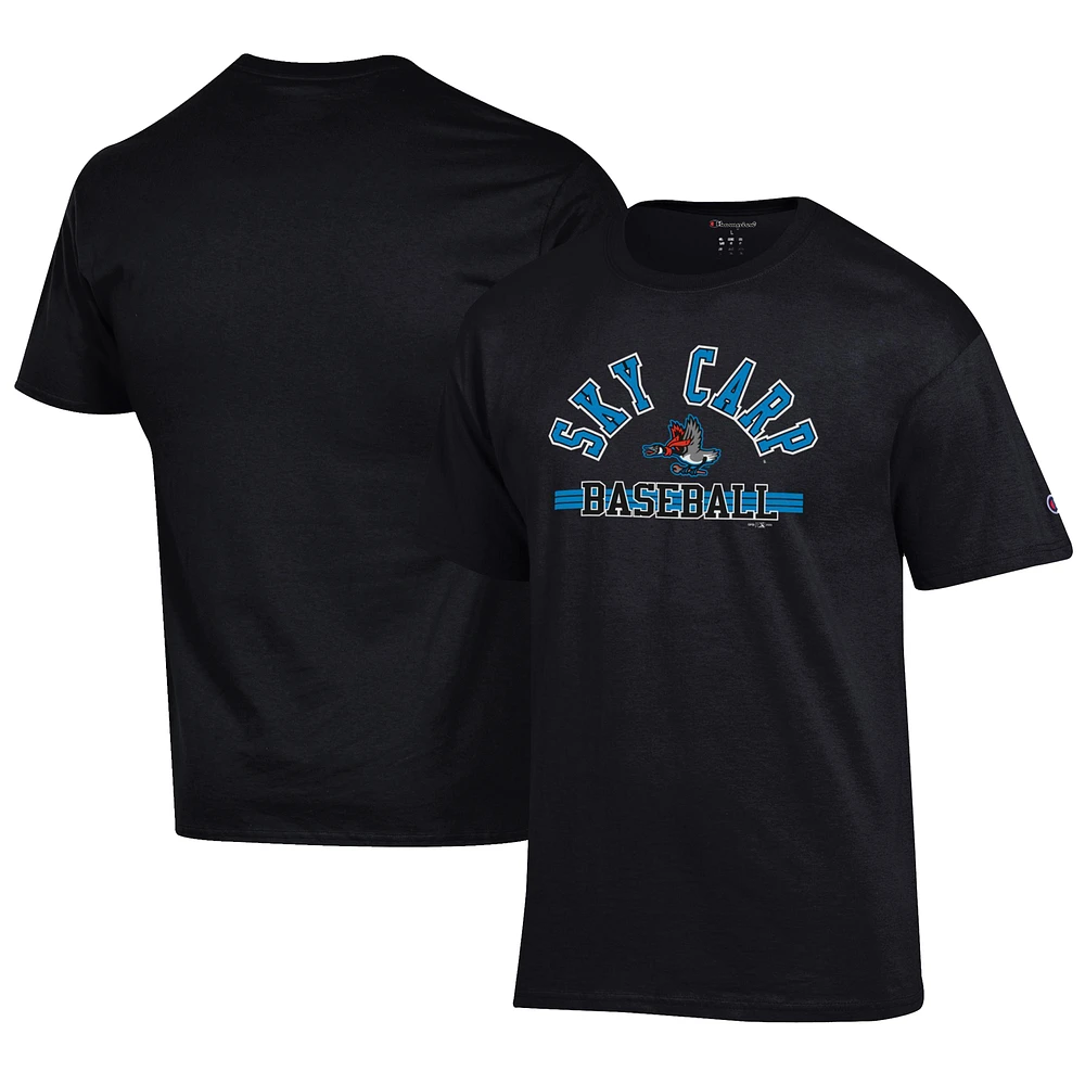 Men's Champion Black Beloit Sky Carp Jersey T-Shirt