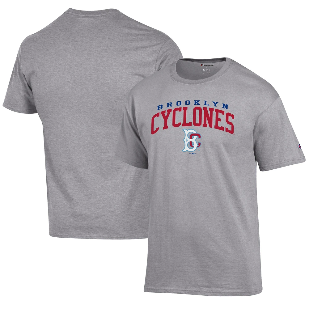 Men's Champion Gray Brooklyn Cyclones Jersey T-Shirt