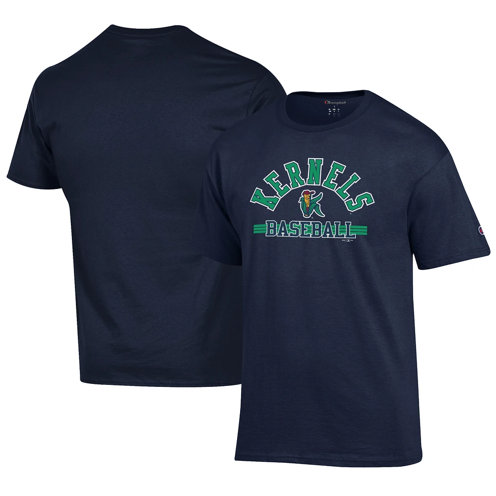 Men's Champion Navy Cedar Rapids Kernels Jersey T-Shirt