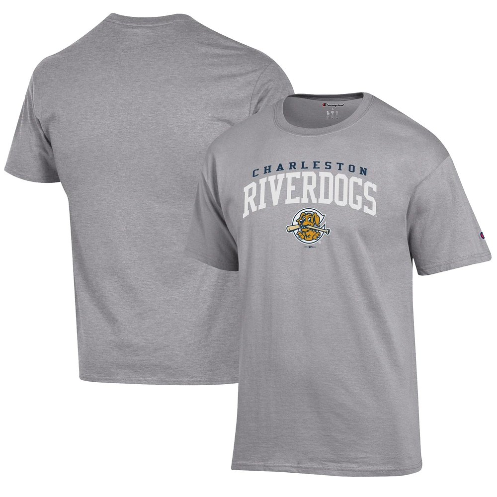 Men's Champion Gray Charleston RiverDogs Jersey T-Shirt
