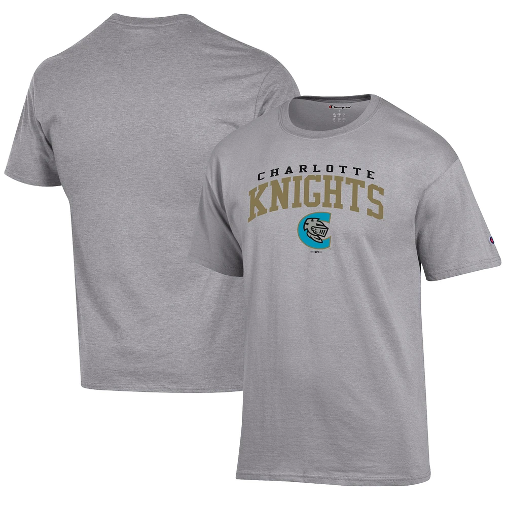 Men's Champion Gray Charlotte Knights Jersey T-Shirt