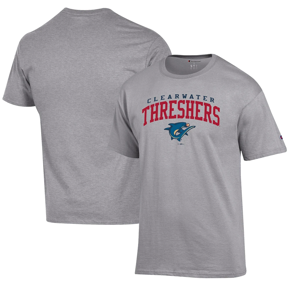 Men's Champion Gray Clearwater Threshers Jersey T-Shirt