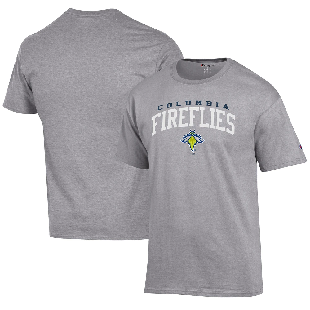 Men's Champion Gray Columbia Fireflies Jersey T-Shirt
