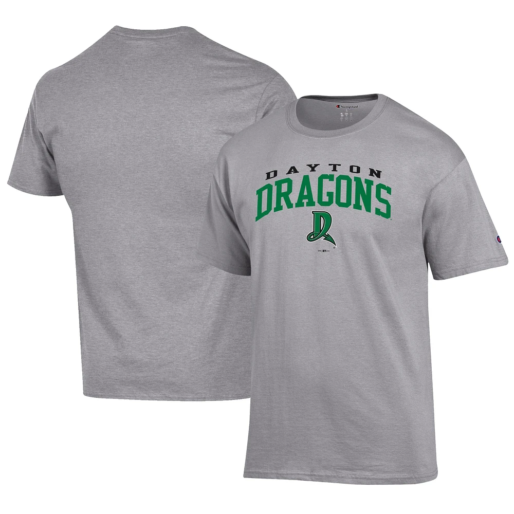 Men's Champion Gray Dayton Dragons Jersey T-Shirt