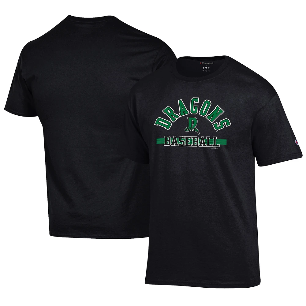 Men's Champion Black Dayton Dragons Jersey T-Shirt