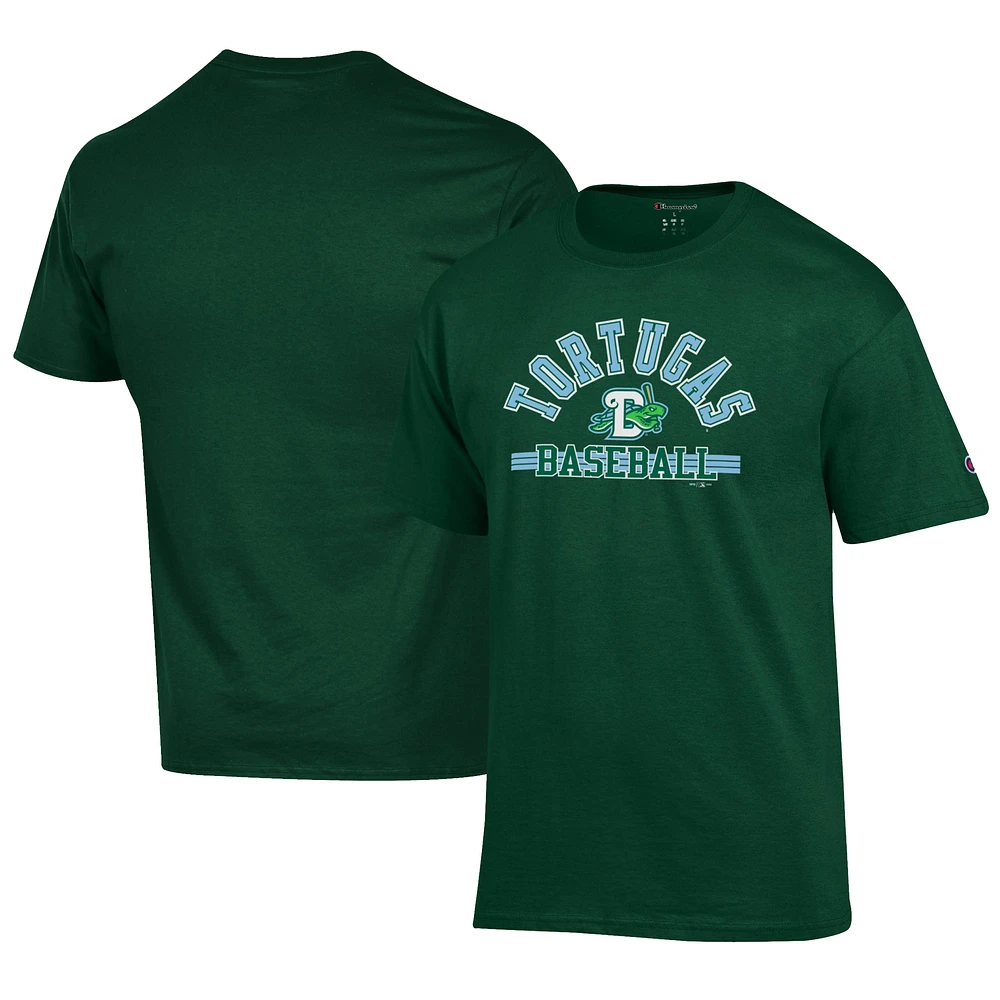 Men's Champion Green Daytona Tortugas Jersey T-Shirt