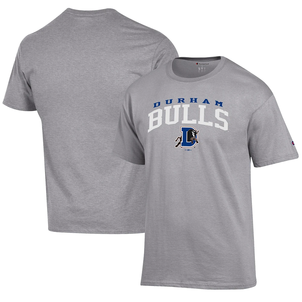 Men's Champion Gray Durham Bulls Jersey T-Shirt