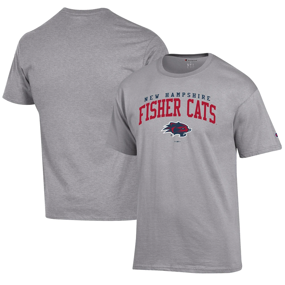 Men's Champion Gray New Hampshire Fisher Cats Jersey T-Shirt