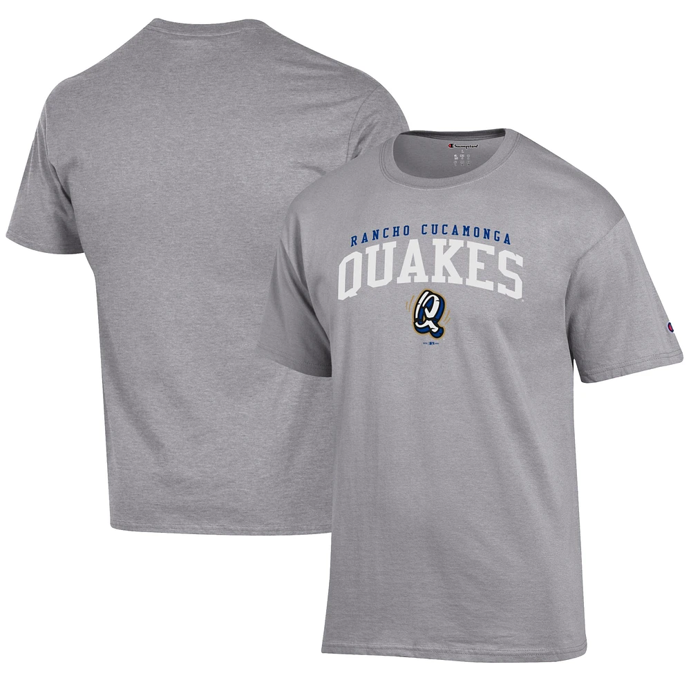 Men's Champion Gray Rancho Cucamonga Quakes Jersey T-Shirt