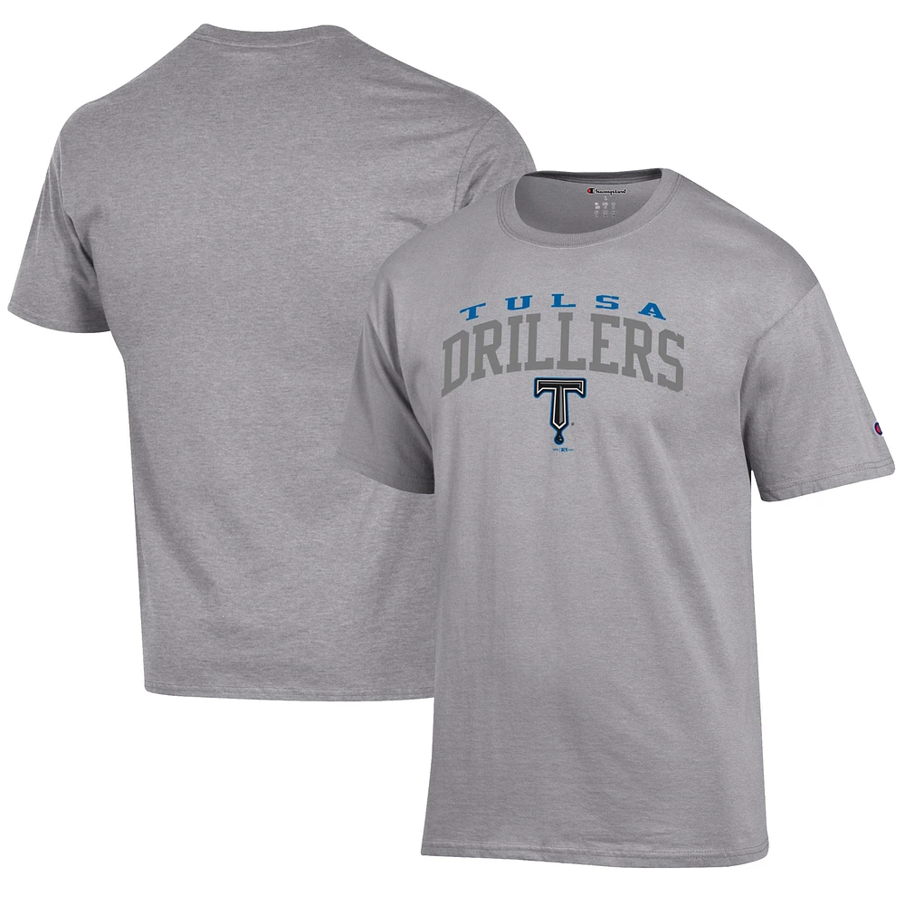 Men's Champion Gray Tulsa Drillers Jersey T-Shirt