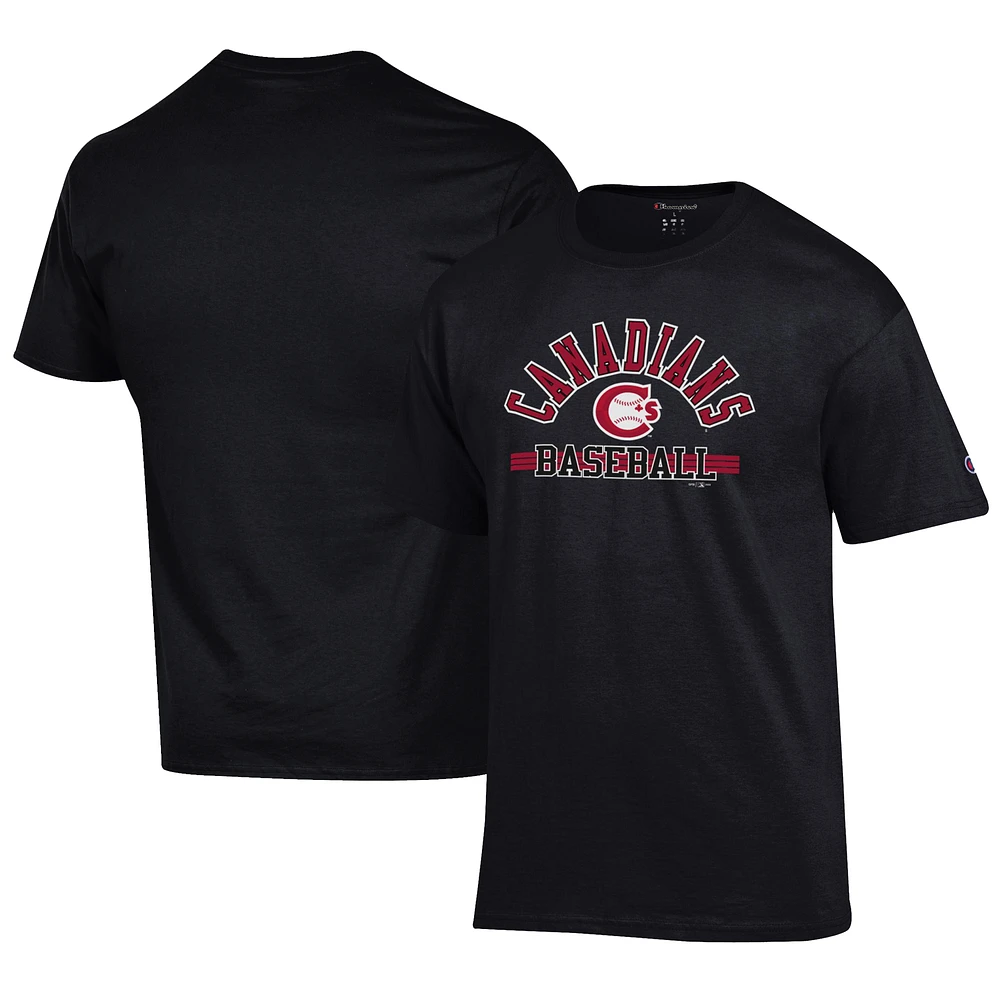 Men's Champion Black Vancouver Canadians Jersey T-Shirt