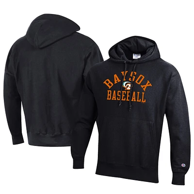 Men's Champion Black Bowie Baysox Baseball Reverse Weave Pullover Hoodie