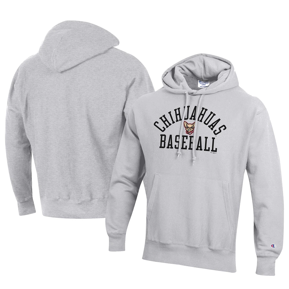 Men's Champion Gray El Paso Chihuahuas Baseball Reverse Weave Pullover Hoodie