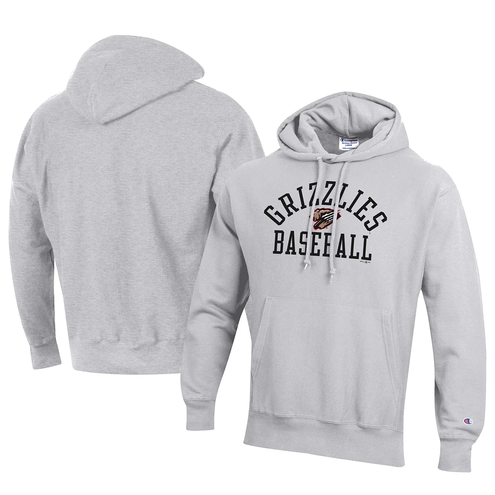Men's Champion Gray Fresno Grizzlies Baseball Reverse Weave Pullover Hoodie