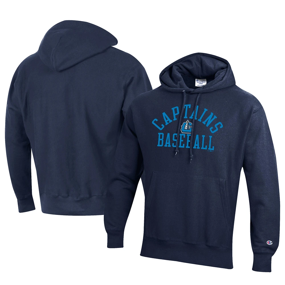 Men's Champion Navy Lake County Captains Baseball Reverse Weave Pullover Hoodie