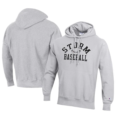 Men's Champion Gray Lake Elsinore Storm Baseball Reverse Weave Pullover Hoodie