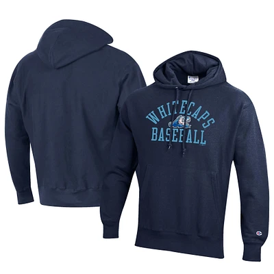 Men's Champion Navy West Michigan Whitecaps Baseball Reverse Weave Pullover Hoodie