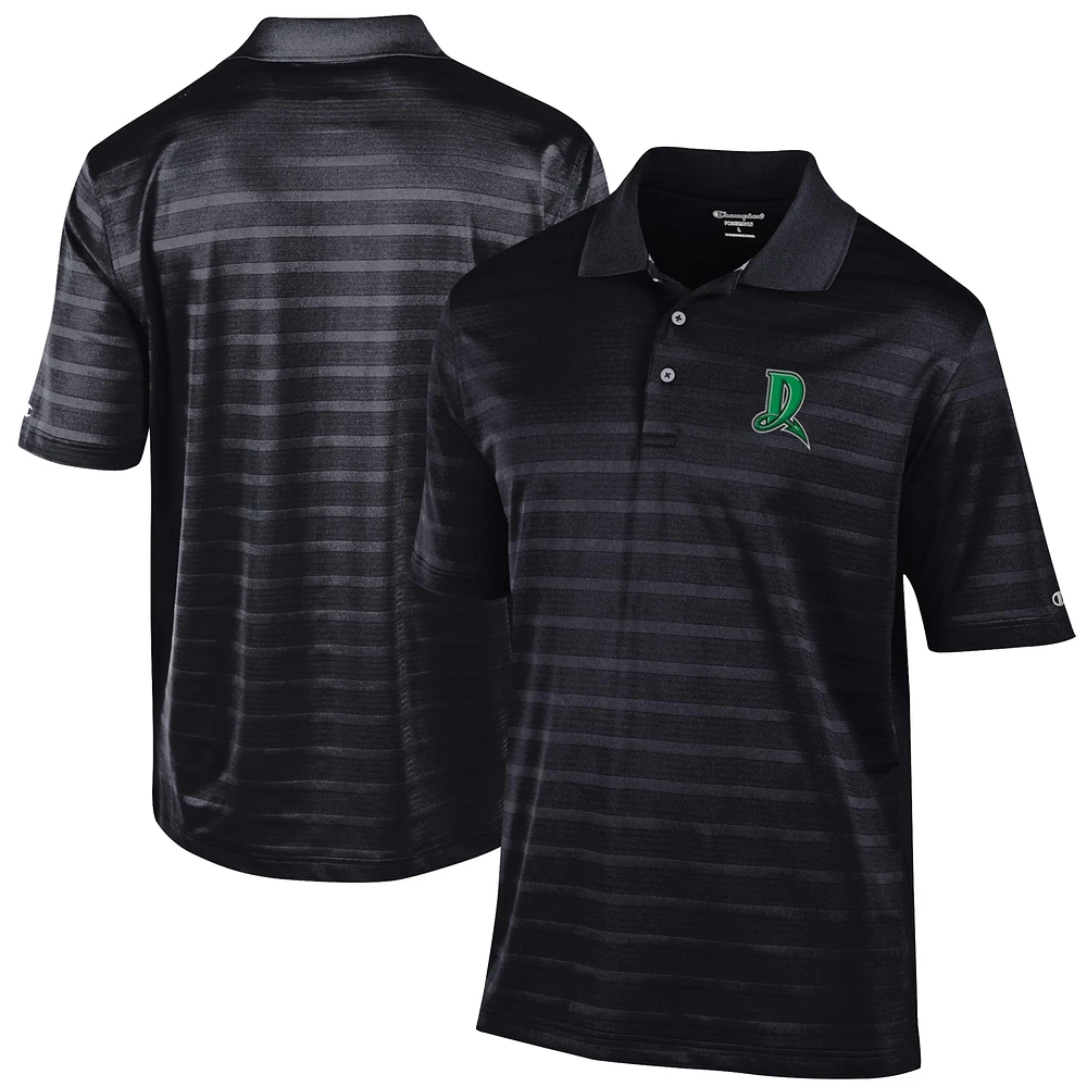 Men's Champion Black Dayton Dragons Textured Solid Polo
