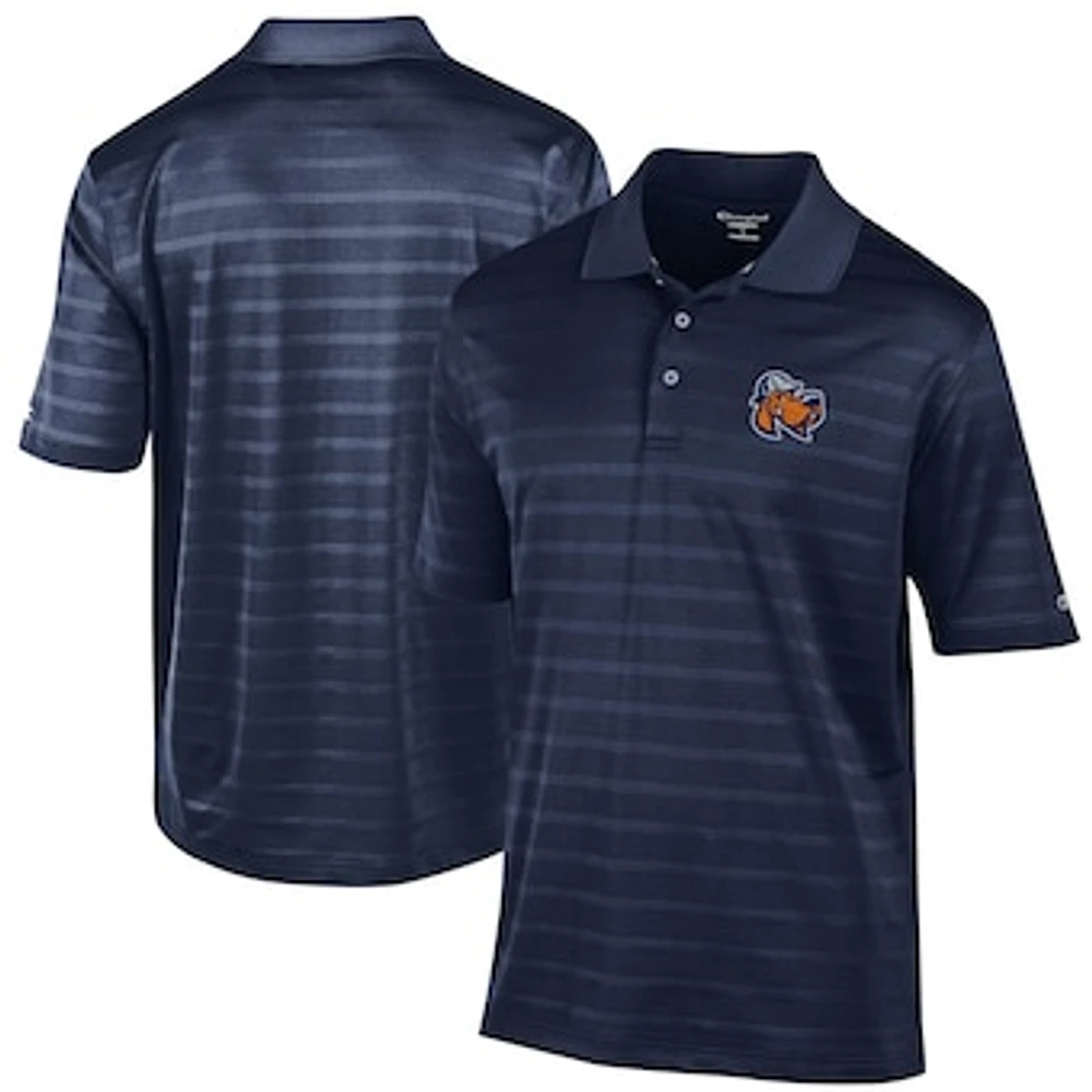 Men's Champion Navy Midland Rockhounds Textured Solid Polo