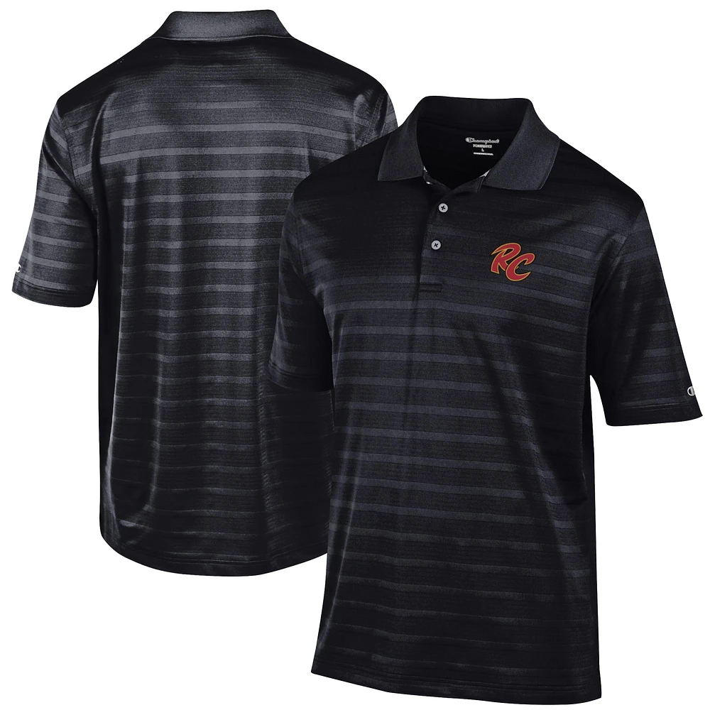Men's Champion Black Sacramento River Cats Textured Solid Polo