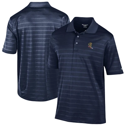 Men's Champion Navy Scranton Wilkes-Barre RailRiders Textured Solid Polo